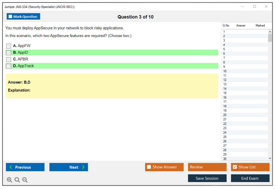 Juniper JN0-334 Security-Specialist (JNCIS-SEC) Practice test exam simulator test engine exam dumps questions answers Image 3