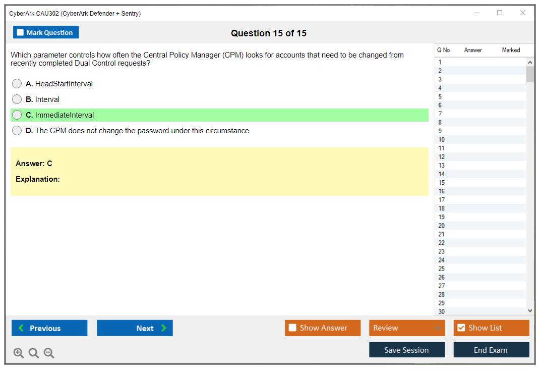 CyberArk CAU302 CyberArk Defender + Sentry Practice test exam simulator test engine exam dumps questions answers Image 15