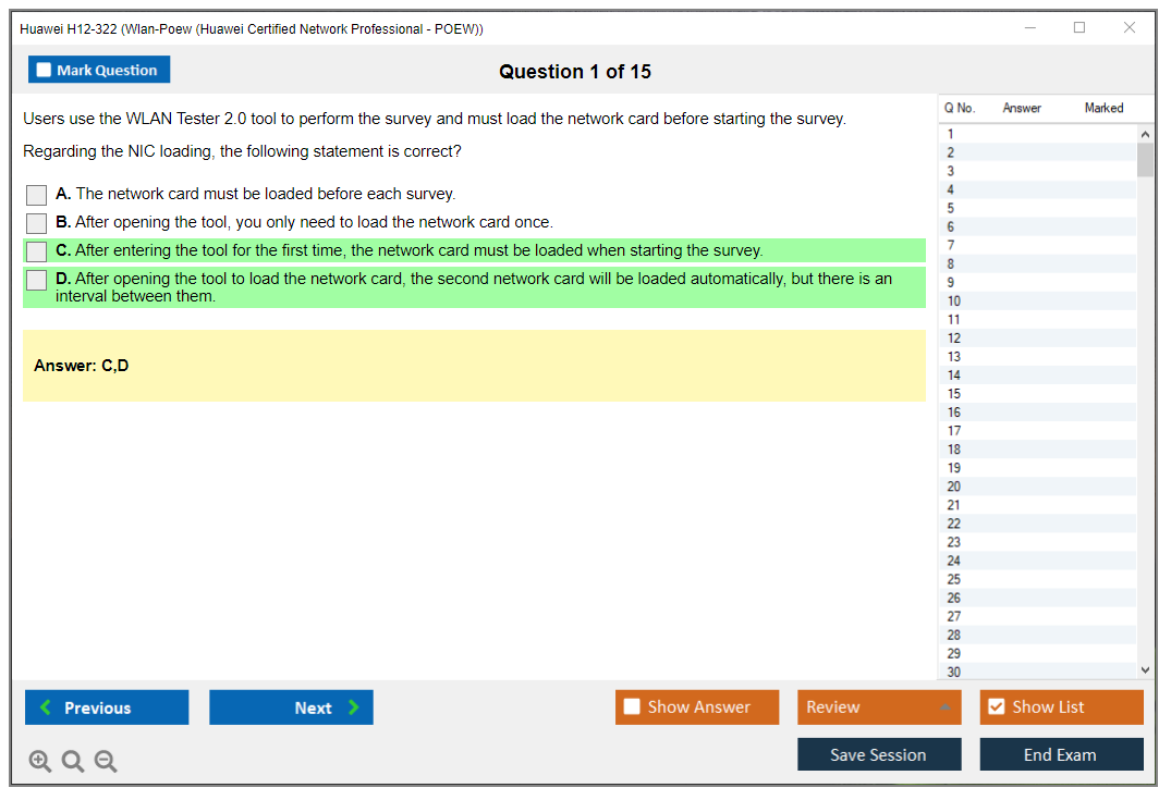 Huawei H12-322 Huawei Certified ICT Professional - Wireless Local Area Network- Planning and Optimizing Enterprise WLAN Practice test exam simulator test engine exam dumps questions answers Image 1
