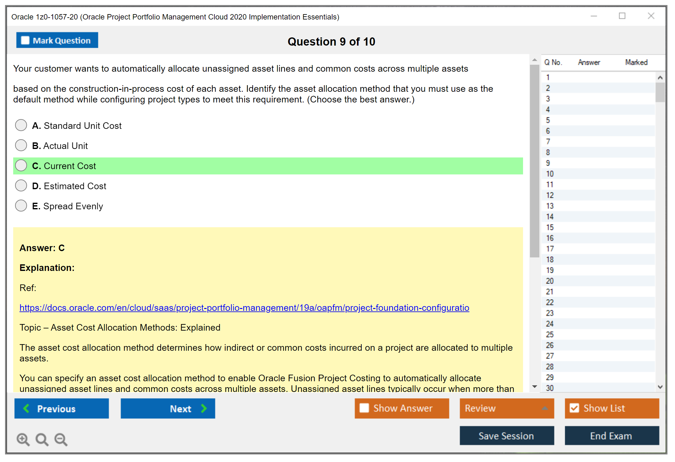 Oracle 1z0-1057-20 Oracle Project Portfolio Management Cloud 2020 Implementation Essentials Practice test exam simulator test engine exam dumps questions answers Image 9