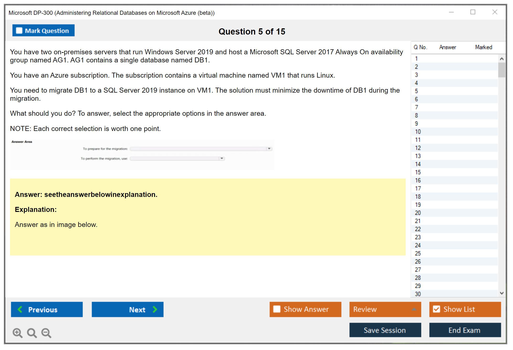 Microsoft DP-300 Administering Relational Databases on Microsoft Azure Practice test exam simulator test engine exam dumps questions answers Image 5