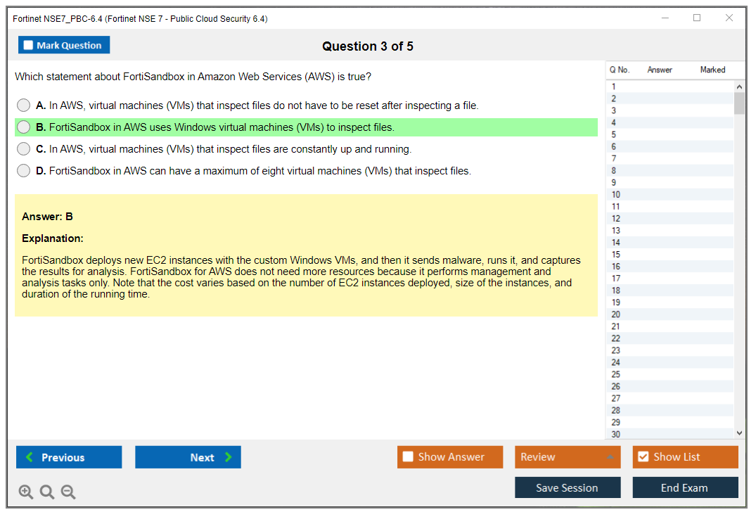 Fortinet NSE7_PBC-6.4 Fortinet NSE 7 - Public Cloud Security 6.4 Practice test exam simulator test engine exam dumps questions answers Image 3