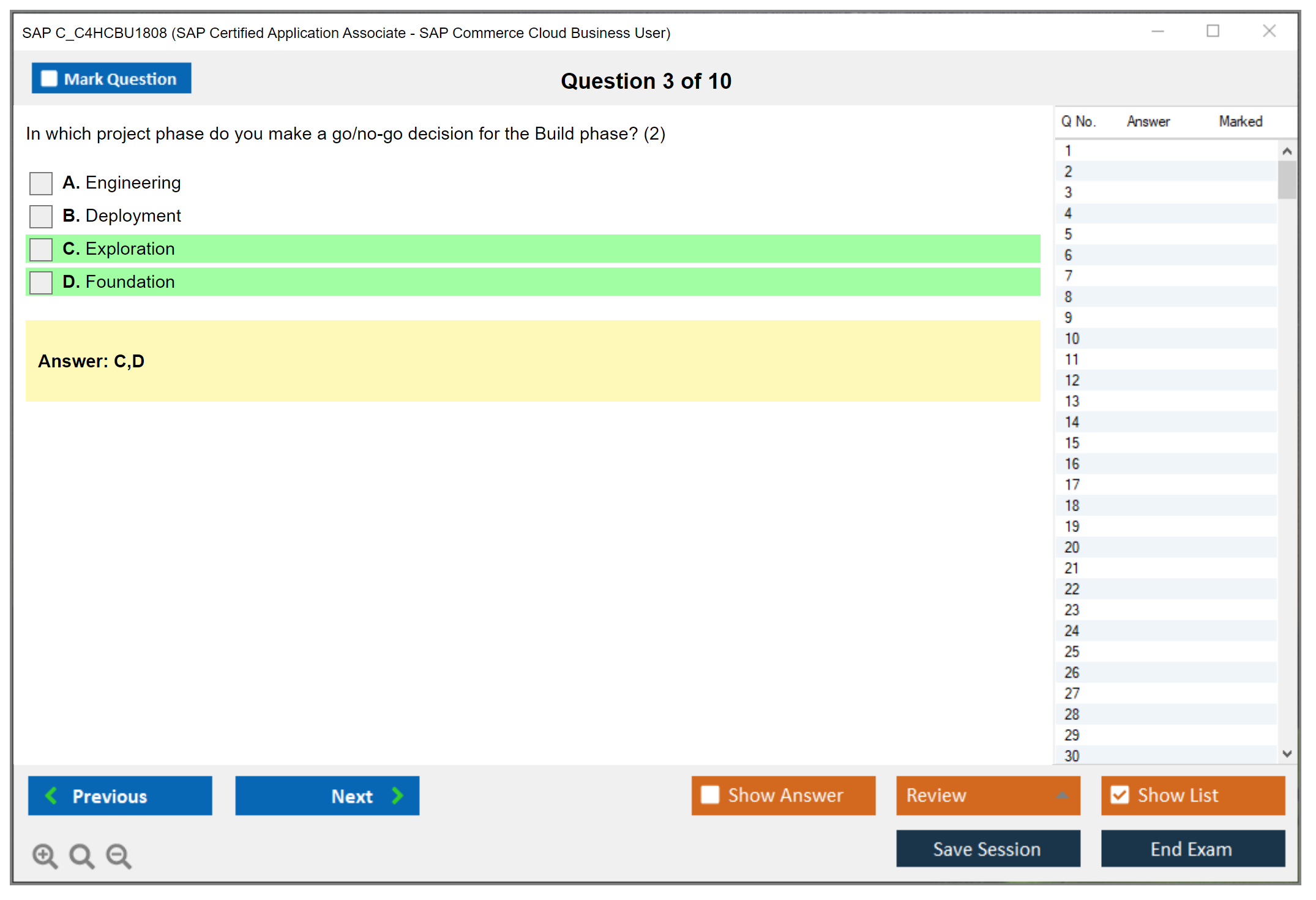 SAP C_C4HCBU1808 SAP Certified Application Associate - SAP Commerce Cloud Business User Practice test exam simulator test engine exam dumps questions answers Image 3