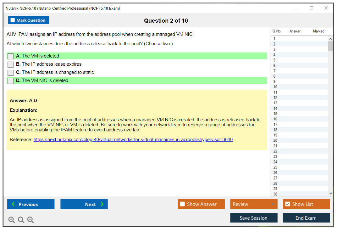 Nutanix NCP-5.10 Nutanix Certified Professional (NCP) 5.10 Exam Practice test exam simulator test engine exam dumps questions answers Image 2