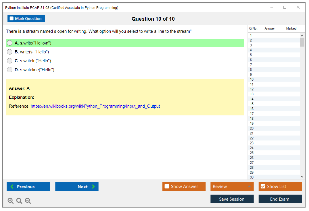 Python Institute PCAP-31-03 Certified Associate in Python Programming Practice test exam simulator test engine exam dumps questions answers Image 10