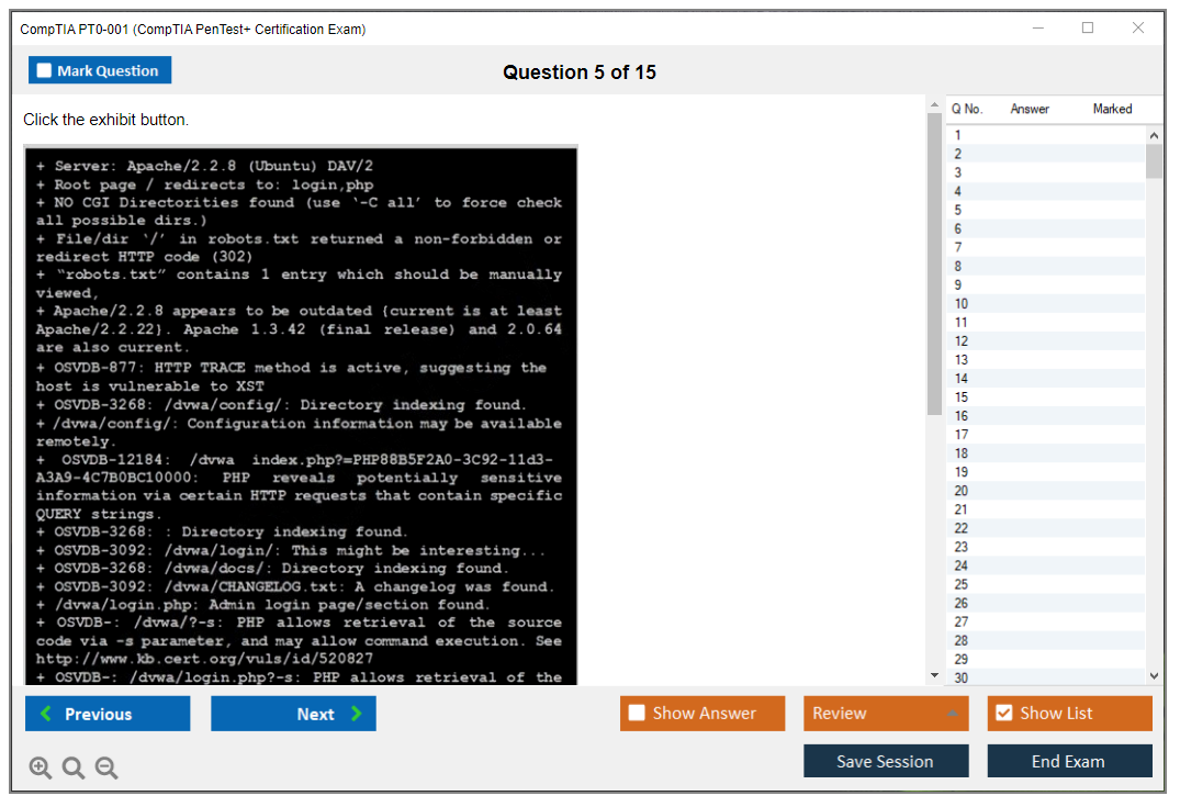 CompTIA PT0-001 CompTIA PenTest+ Certification Exam Practice test exam simulator test engine exam dumps questions answers Image 5