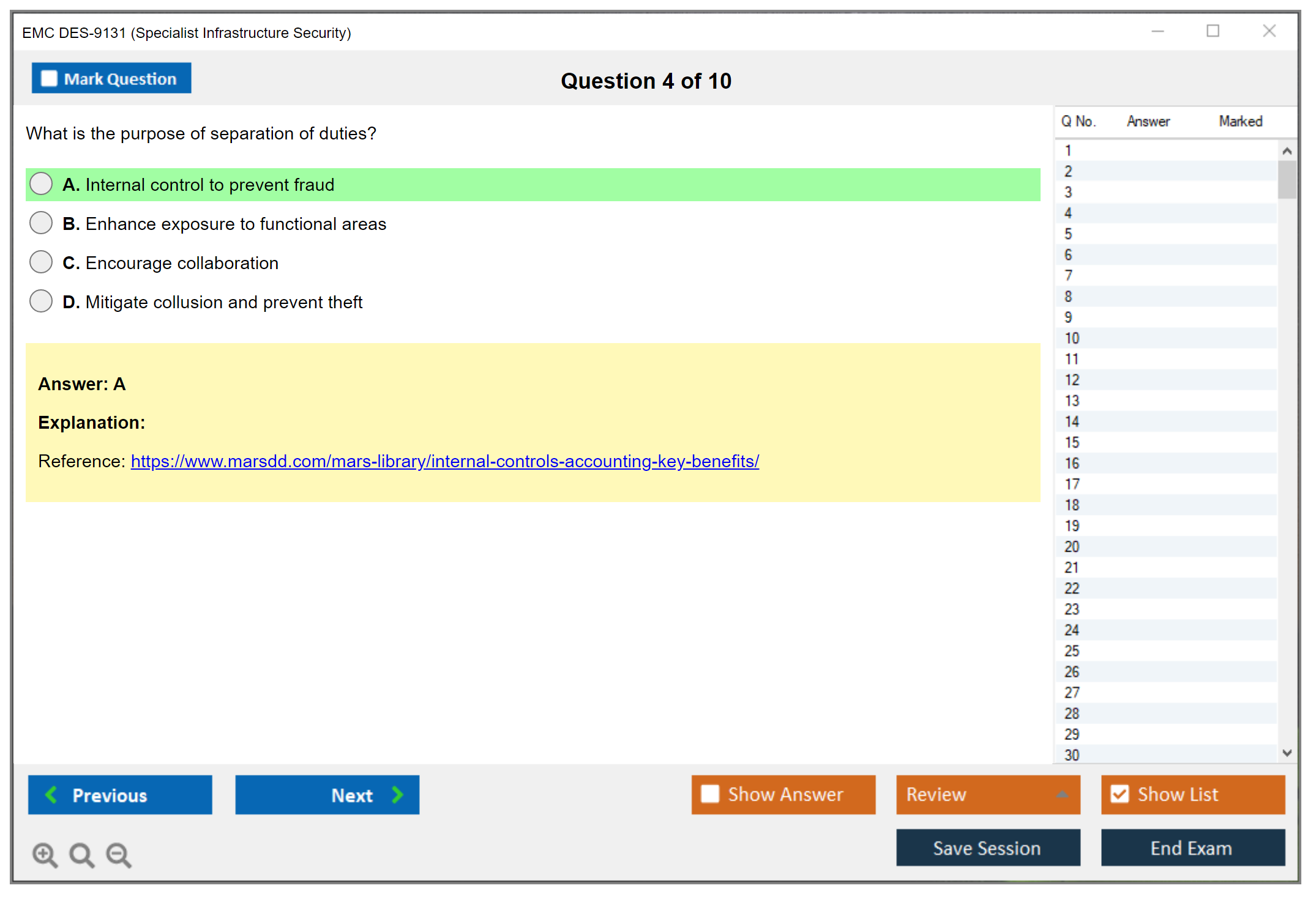 EMC DES-9131 Specialist - Infrastructure Security Exam Practice test exam simulator test engine exam dumps questions answers Image 4