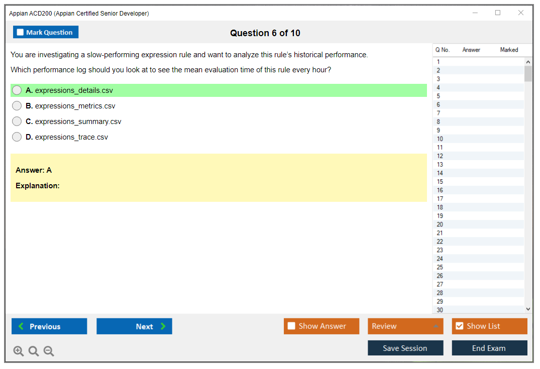 Appian ACD200 Appian Certified Senior Developer Practice test exam simulator test engine exam dumps questions answers Image 6