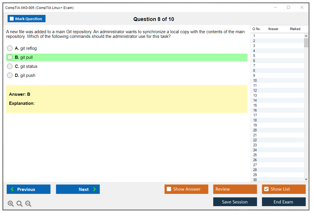 CompTIA XK0-005 CompTIA Linux+ Exam Practice test exam simulator test engine exam dumps questions answers Image 8