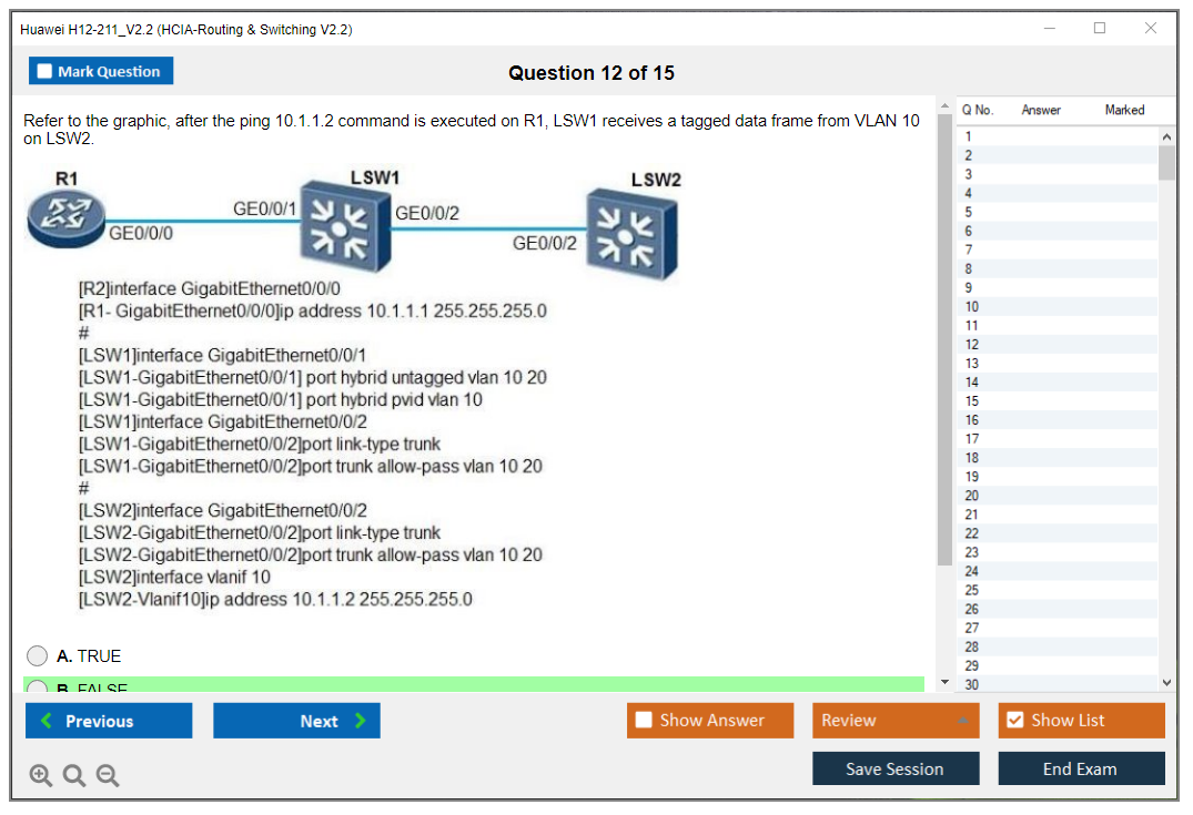 Huawei H12-211_V2.2 HCIA-Routing & Switching V2.2 Practice test exam simulator test engine exam dumps questions answers Image 12
