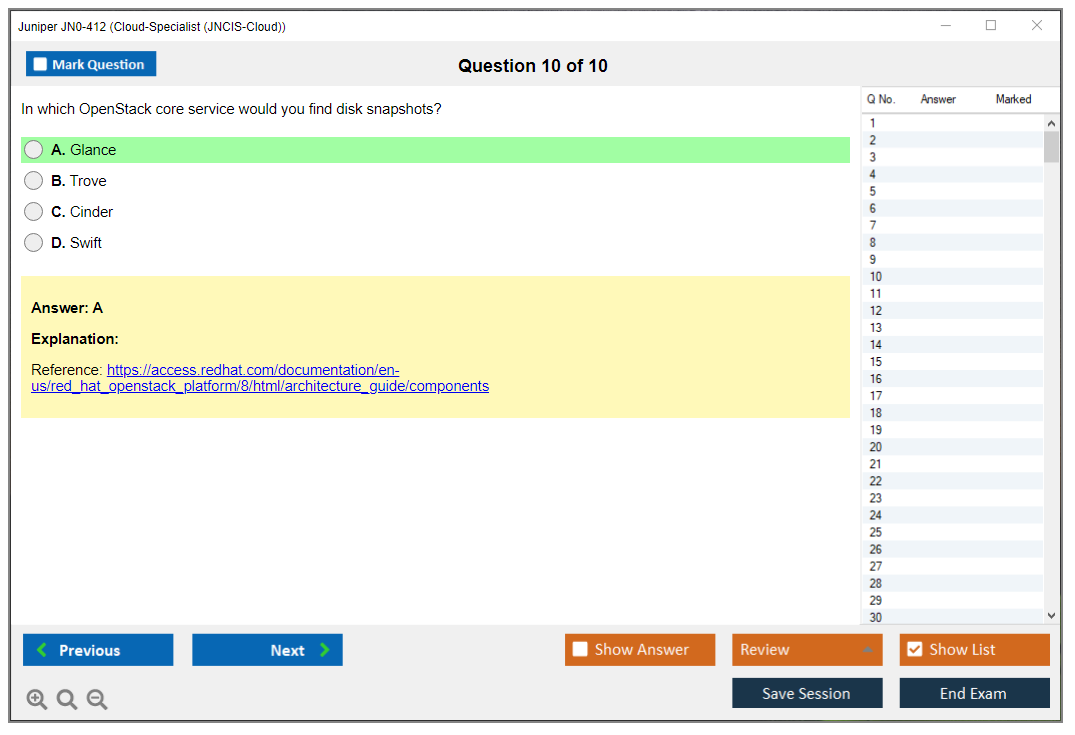 Juniper JN0-412 Cloud, Specialist (JNCIS-Cloud) Practice test exam simulator test engine exam dumps questions answers Image 10