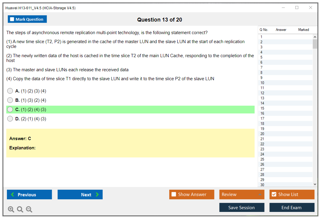 Huawei H13-611_V4.5 HCIA-Storage V4.5 Practice test exam simulator test engine exam Prep practice test questions answers Image 13