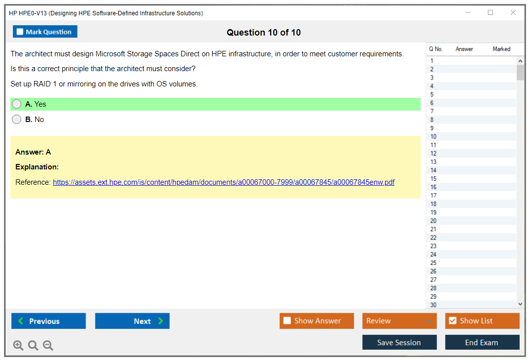 HP HPE0-V13 Designing HPE Software-Defined Infrastructure Solutions Practice test exam simulator test engine exam dumps questions answers Image 10