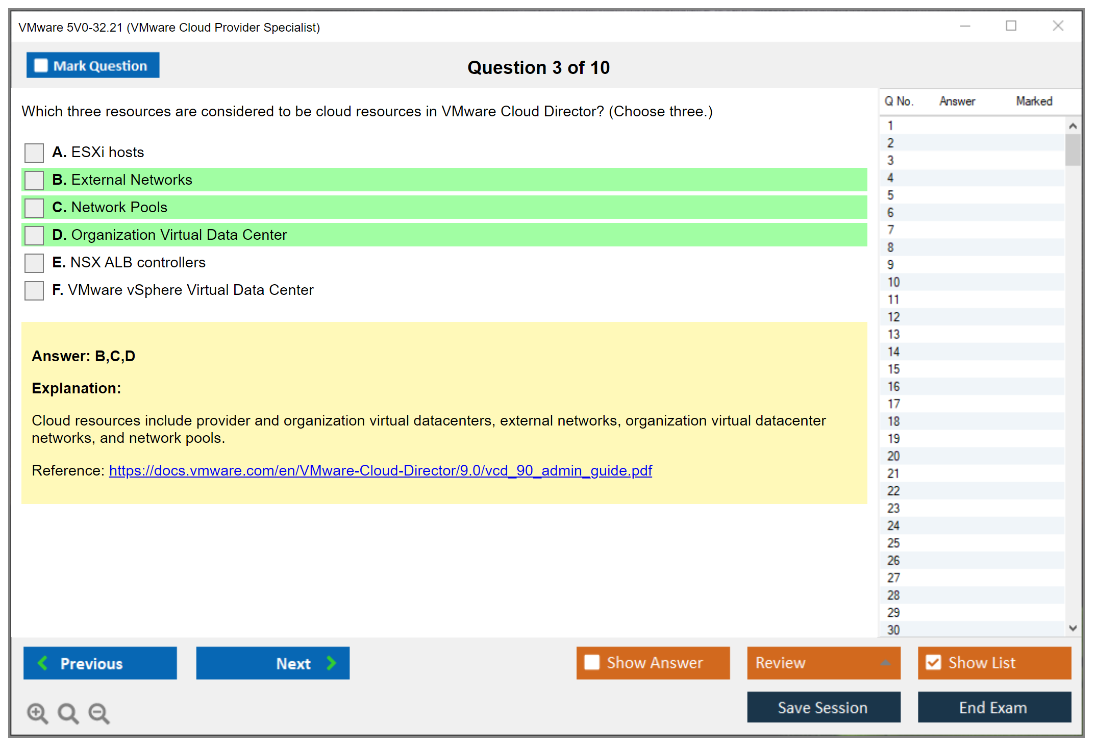 VMware 5V0-32.21 VMware Cloud Provider Specialist Practice test exam simulator test engine exam dumps questions answers Image 3