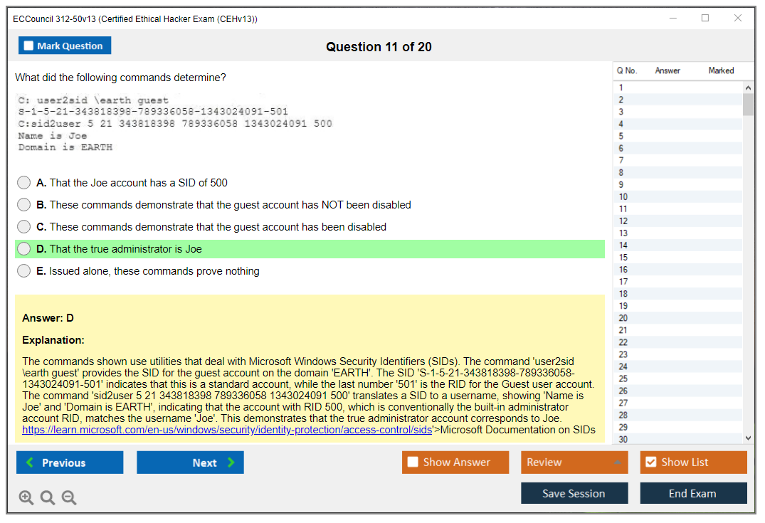 ECCouncil 312-50v13 Certified Ethical Hacker Exam (CEHv13) Practice test exam simulator test engine exam dumps questions answers Image 11