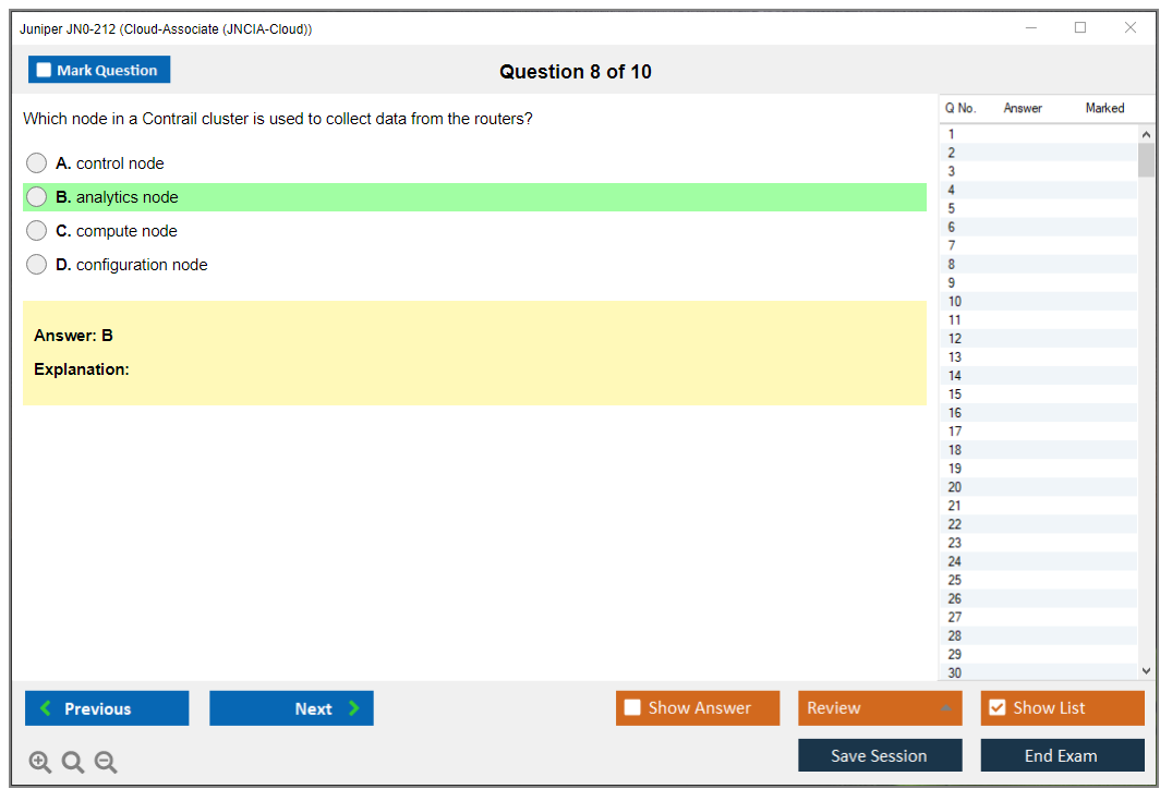 Juniper JN0-212 Cloud-Associate (JNCIA-Cloud) Practice test exam simulator test engine exam dumps questions answers Image 8