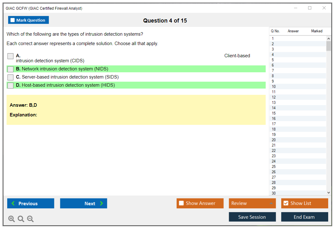GIAC GCFW GIAC Certified Firewall Analyst Practice test exam simulator test engine exam dumps questions answers Image 4