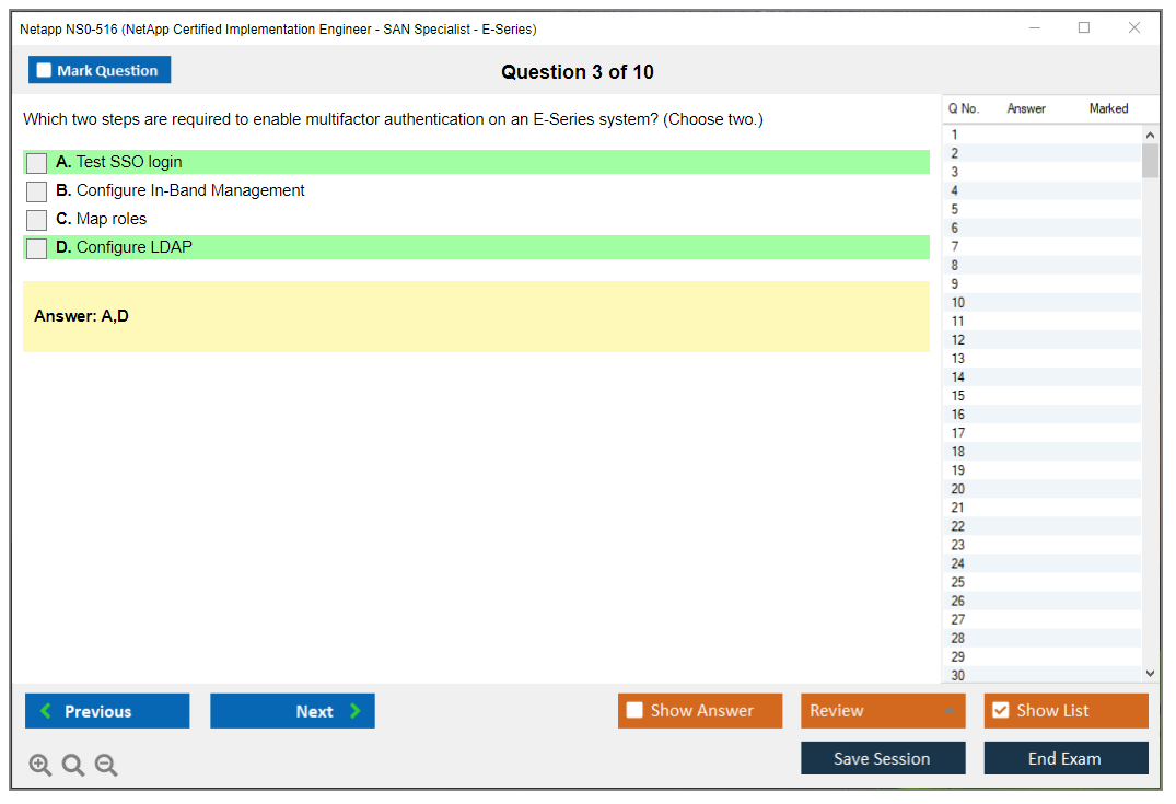 Netapp NS0-516 NetApp Certified Implementation Engineer - SAN Specialist - E-Series Practice test exam simulator test engine exam dumps questions answers Image 3