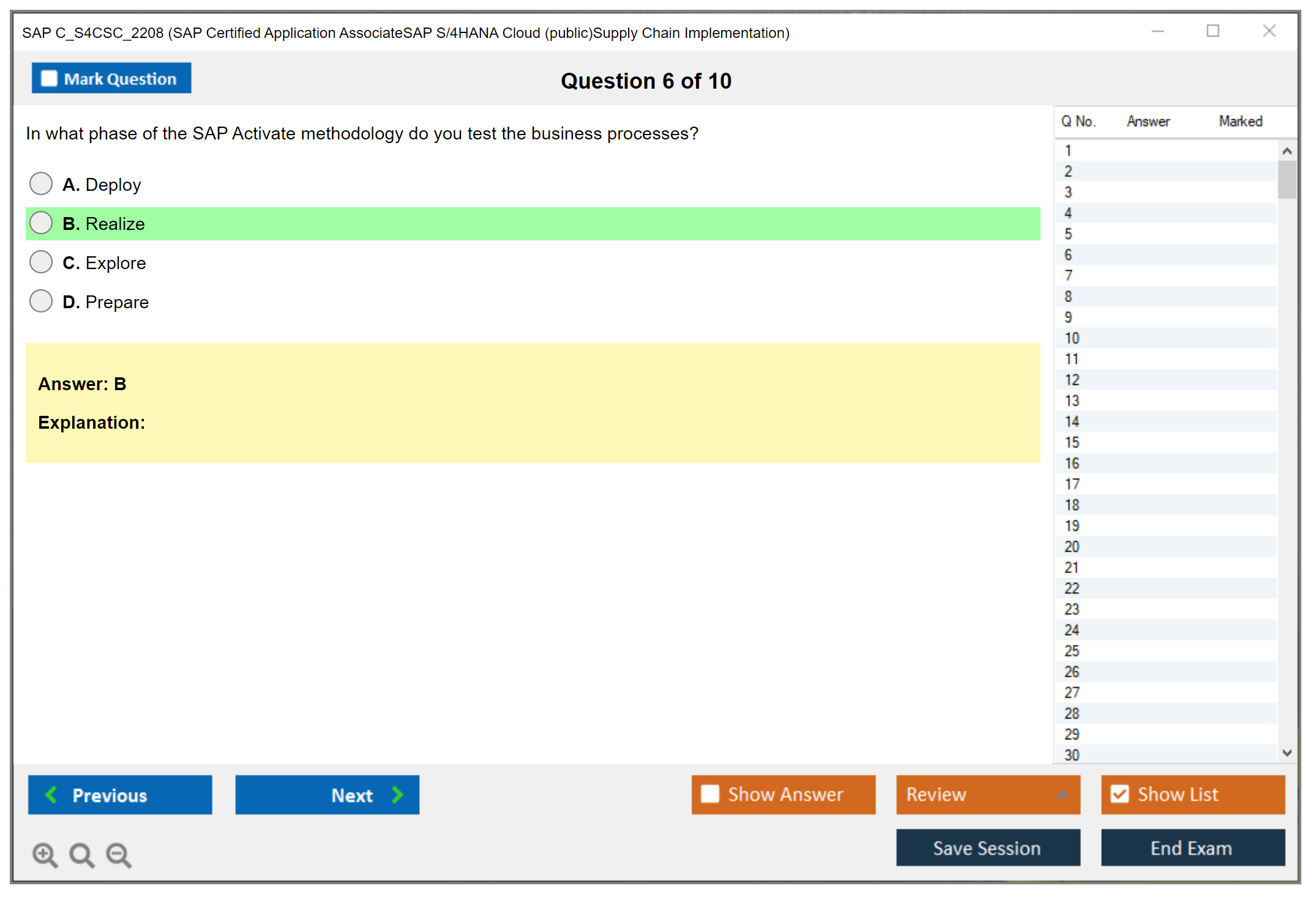SAP C_S4CSC_2208 SAP Certified Application AssociateSAP S/4HANA Cloud (public)Supply Chain Implementation Practice test exam simulator test engine exam dumps questions answers Image 6