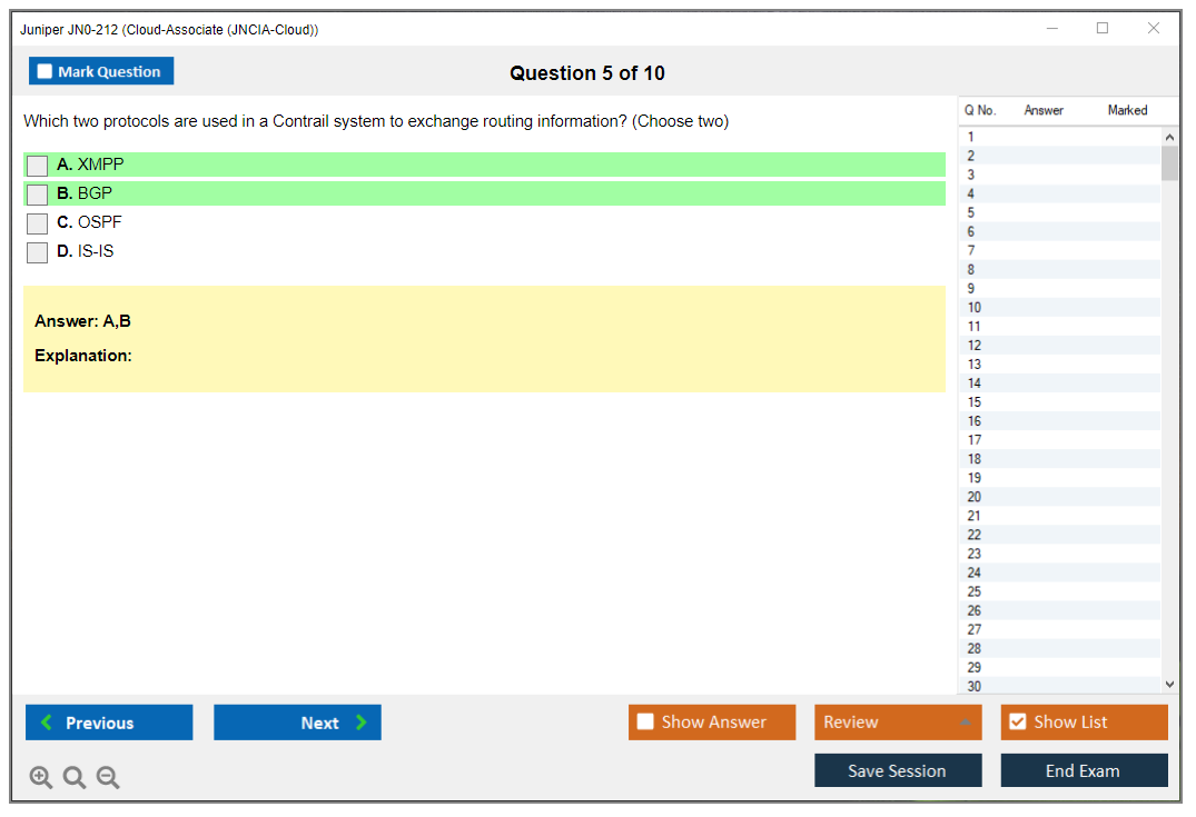 Juniper JN0-212 Cloud-Associate (JNCIA-Cloud) Practice test exam simulator test engine exam dumps questions answers Image 5