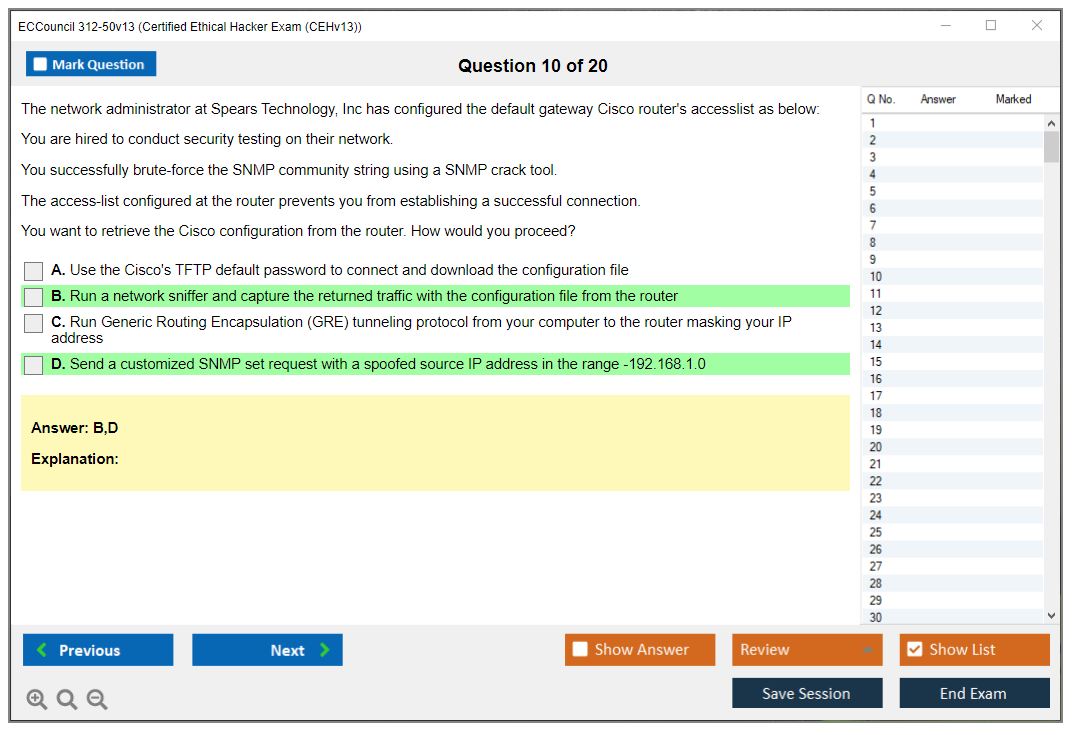 ECCouncil 312-50v13 Certified Ethical Hacker Exam (CEHv13) Practice test exam simulator test engine exam dumps questions answers Image 10