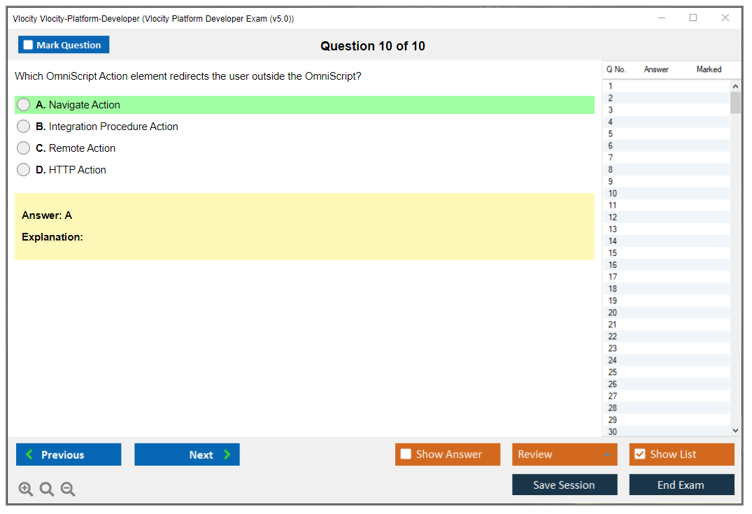 Vlocity Vlocity-Platform-Developer Vlocity Platform Developer Exam (v5.0) Practice test exam simulator test engine exam dumps questions answers Image 10