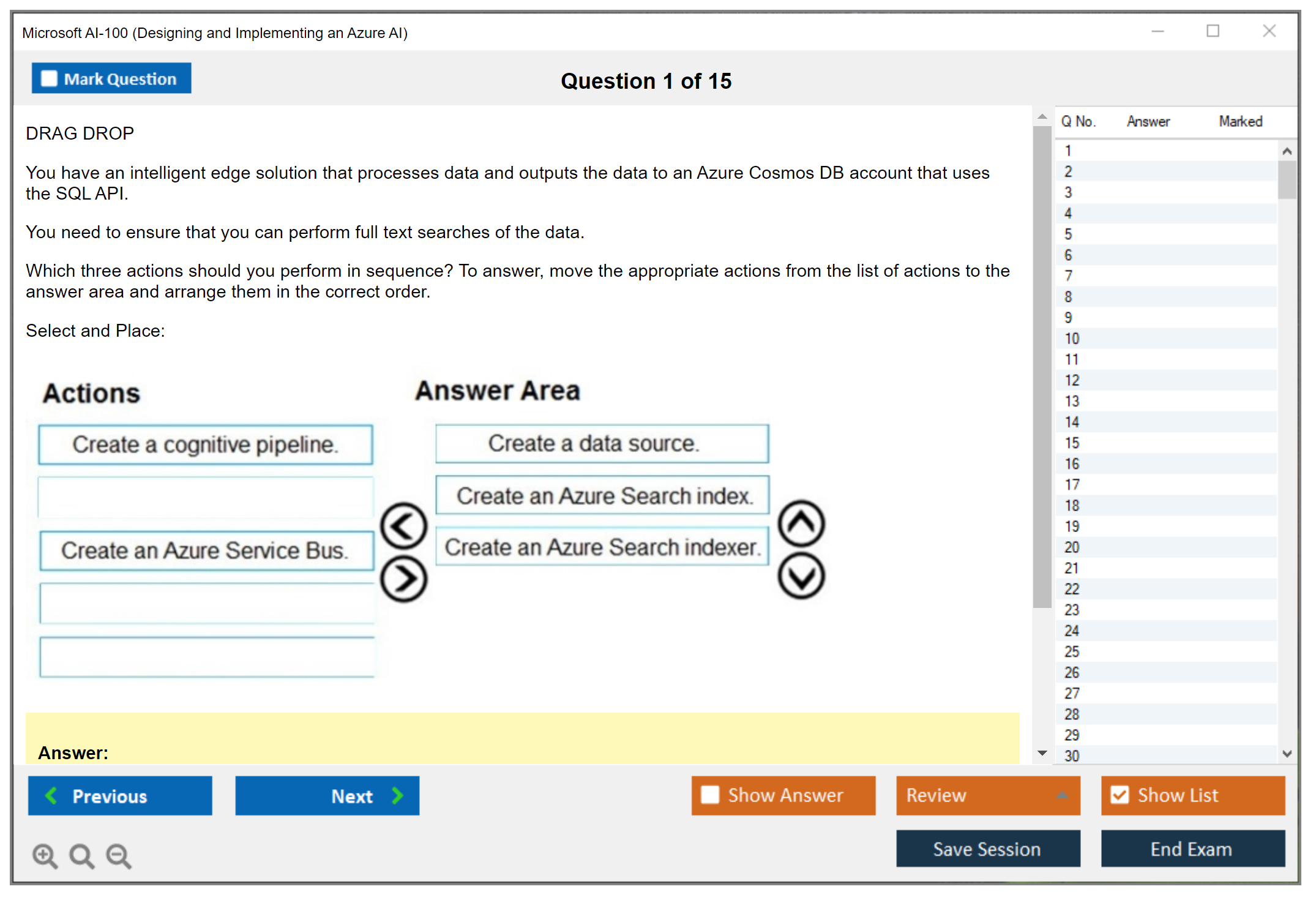 Microsoft AI-100 Designing and Implementing an Azure AI Practice test exam simulator test engine exam dumps questions answers Image 1