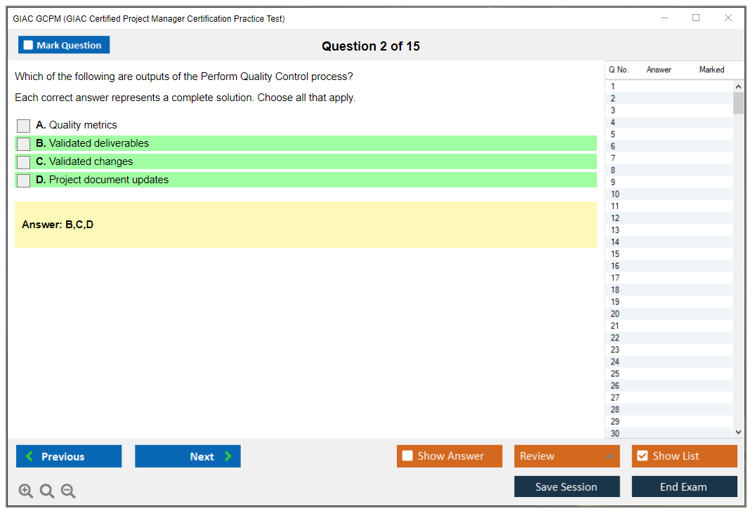 GIAC GCPM GIAC Certified Project Manager Certification Practice Test Practice test exam simulator test engine exam dumps questions answers Image 2