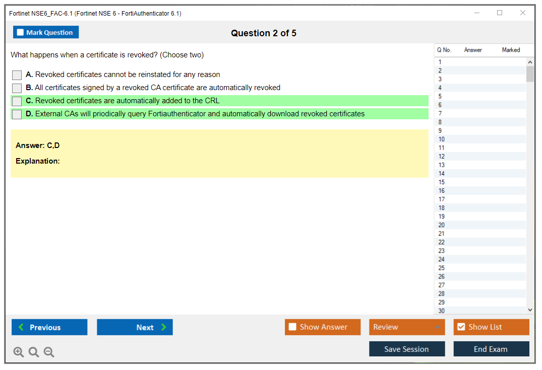 Fortinet NSE6_FAC-6.1 Fortinet NSE 6 - FortiAuthenticator 6.1 Practice test exam simulator test engine exam dumps questions answers Image 2