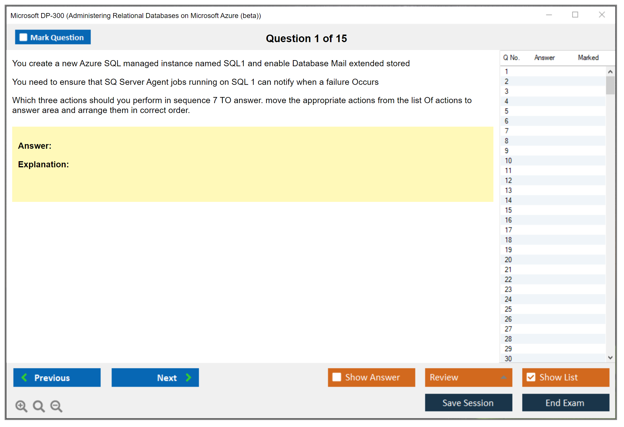 Microsoft DP-300 Administering Relational Databases on Microsoft Azure Practice test exam simulator test engine exam dumps questions answers Image 1