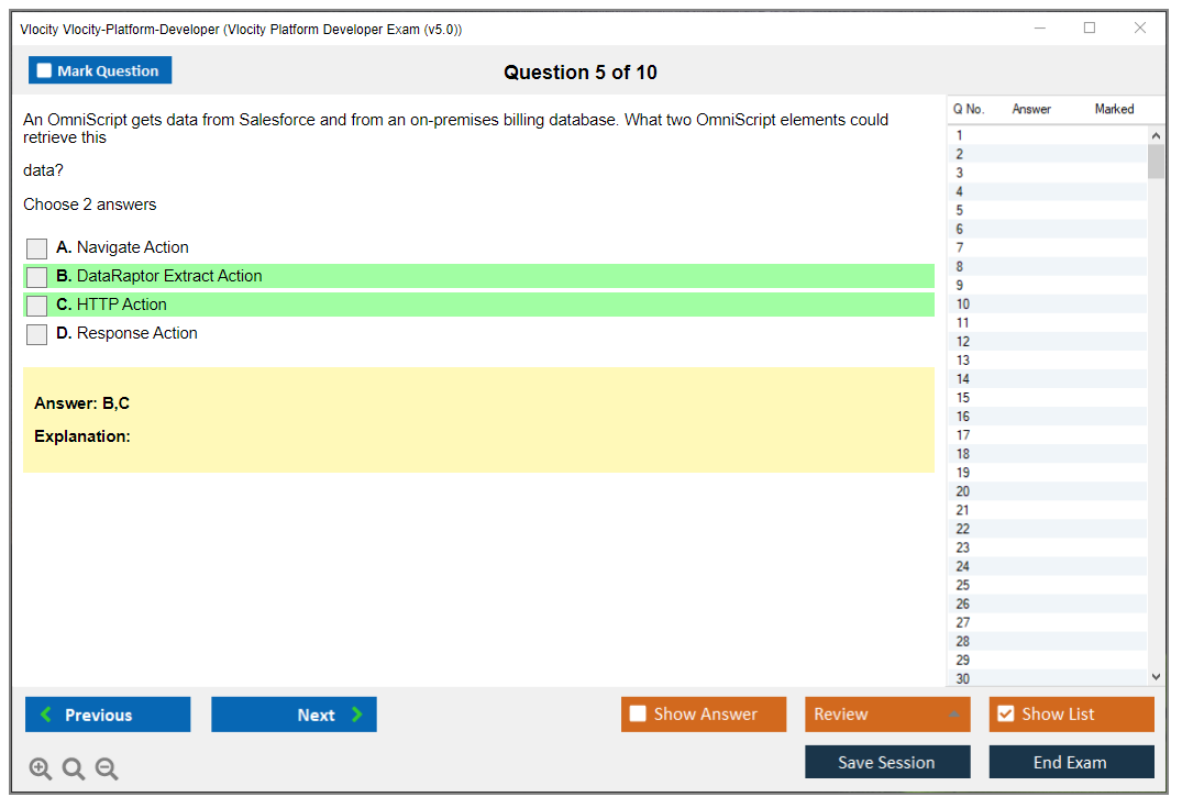 Vlocity Vlocity-Platform-Developer Vlocity Platform Developer Exam (v5.0) Practice test exam simulator test engine exam dumps questions answers Image 5