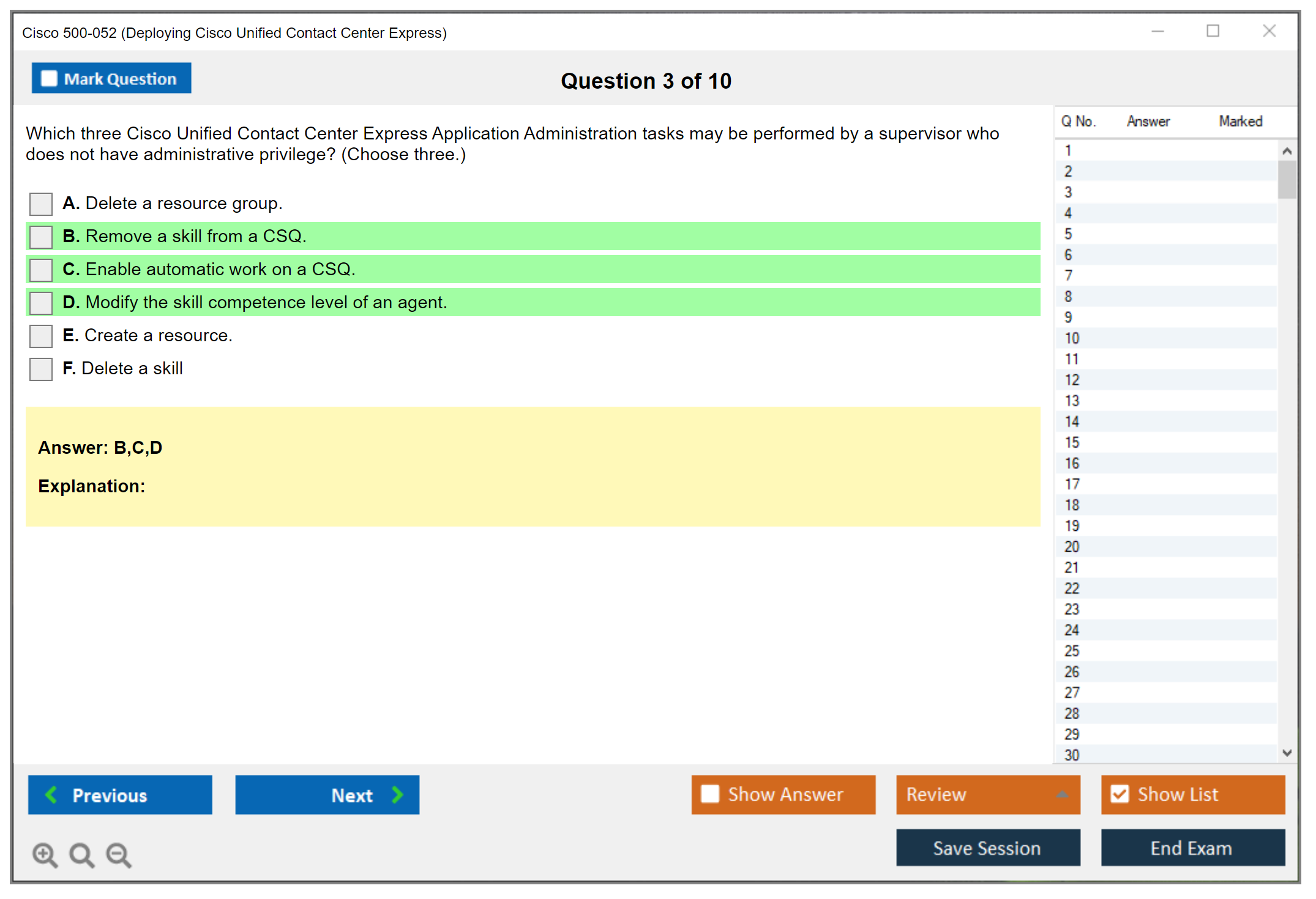 Cisco 500-052 Deploying Cisco Unified Contact Center Express Practice test exam simulator test engine exam dumps questions answers Image 3