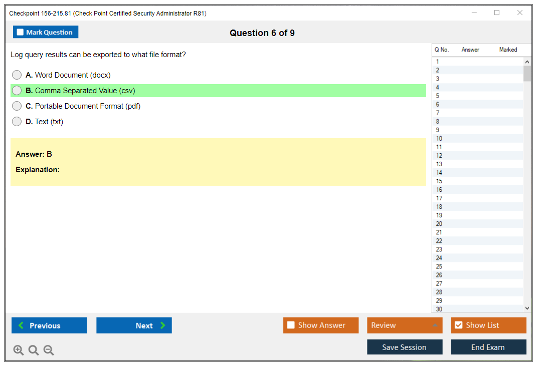 Checkpoint 156-215.81 Check Point Certified Security Administrator R81.20 Practice test exam simulator test engine exam dumps questions answers Image 6