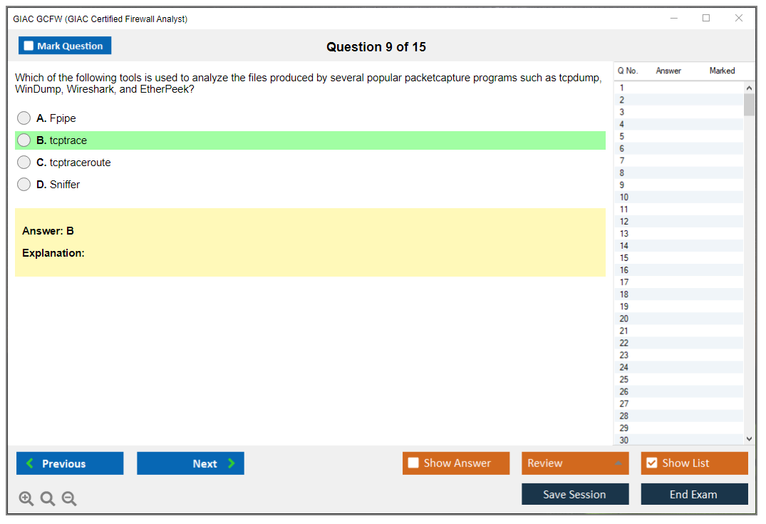 GIAC GCFW GIAC Certified Firewall Analyst Practice test exam simulator test engine exam dumps questions answers Image 9