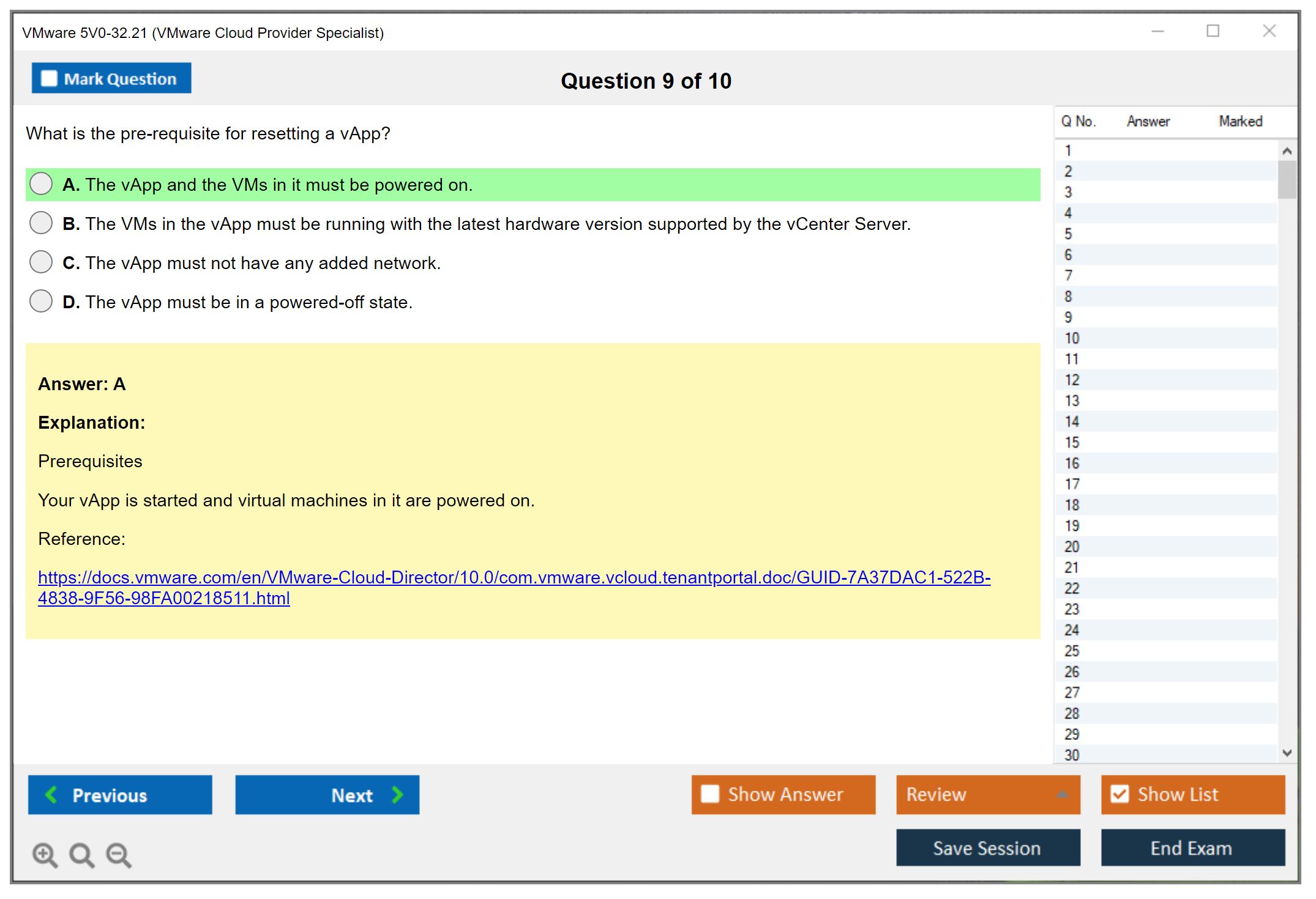 VMware 5V0-32.21 VMware Cloud Provider Specialist Practice test exam simulator test engine exam dumps questions answers Image 9