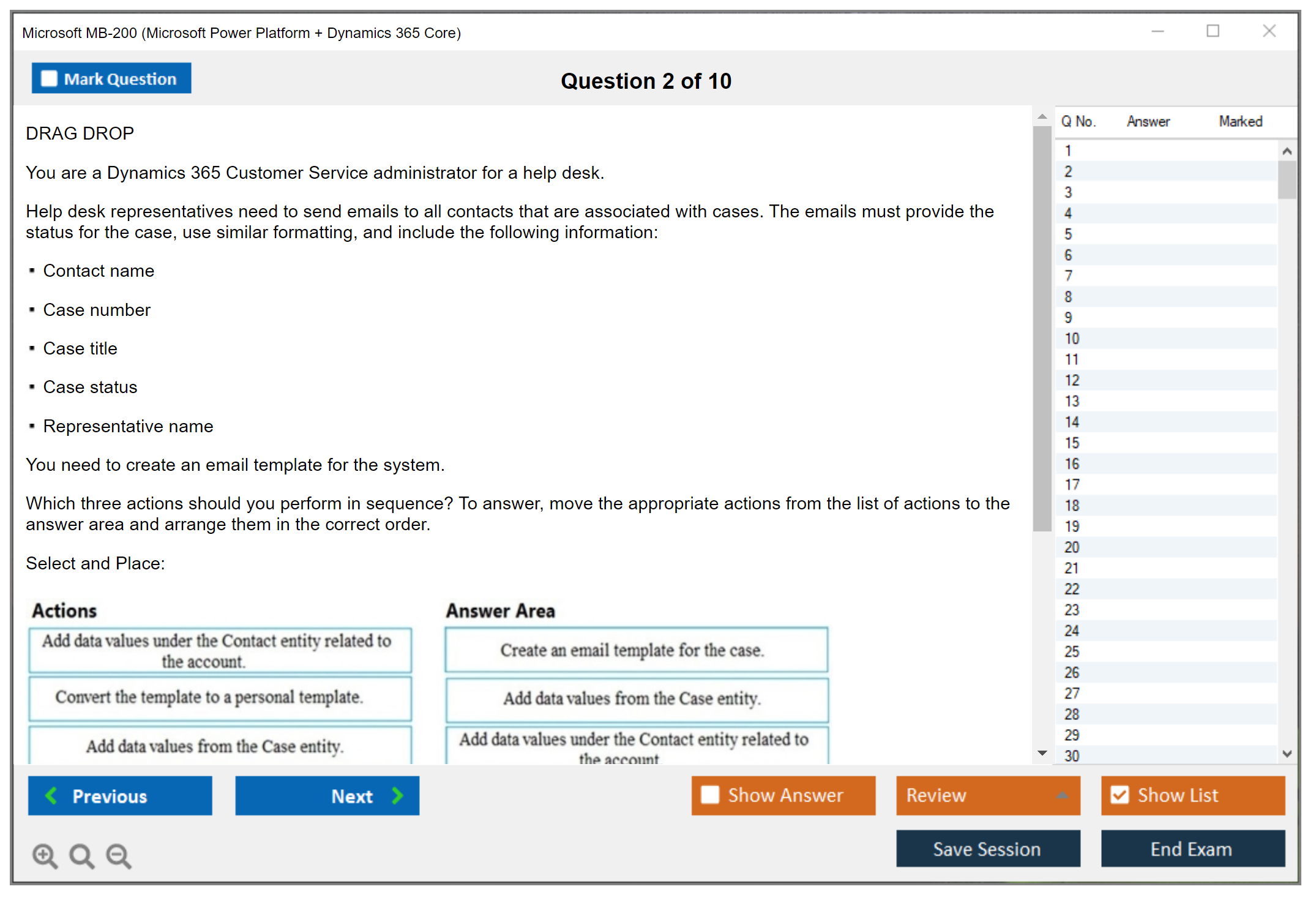 Microsoft MB-200 Microsoft Power Platform + Dynamics 365 Core Practice test exam simulator test engine exam dumps questions answers Image 2