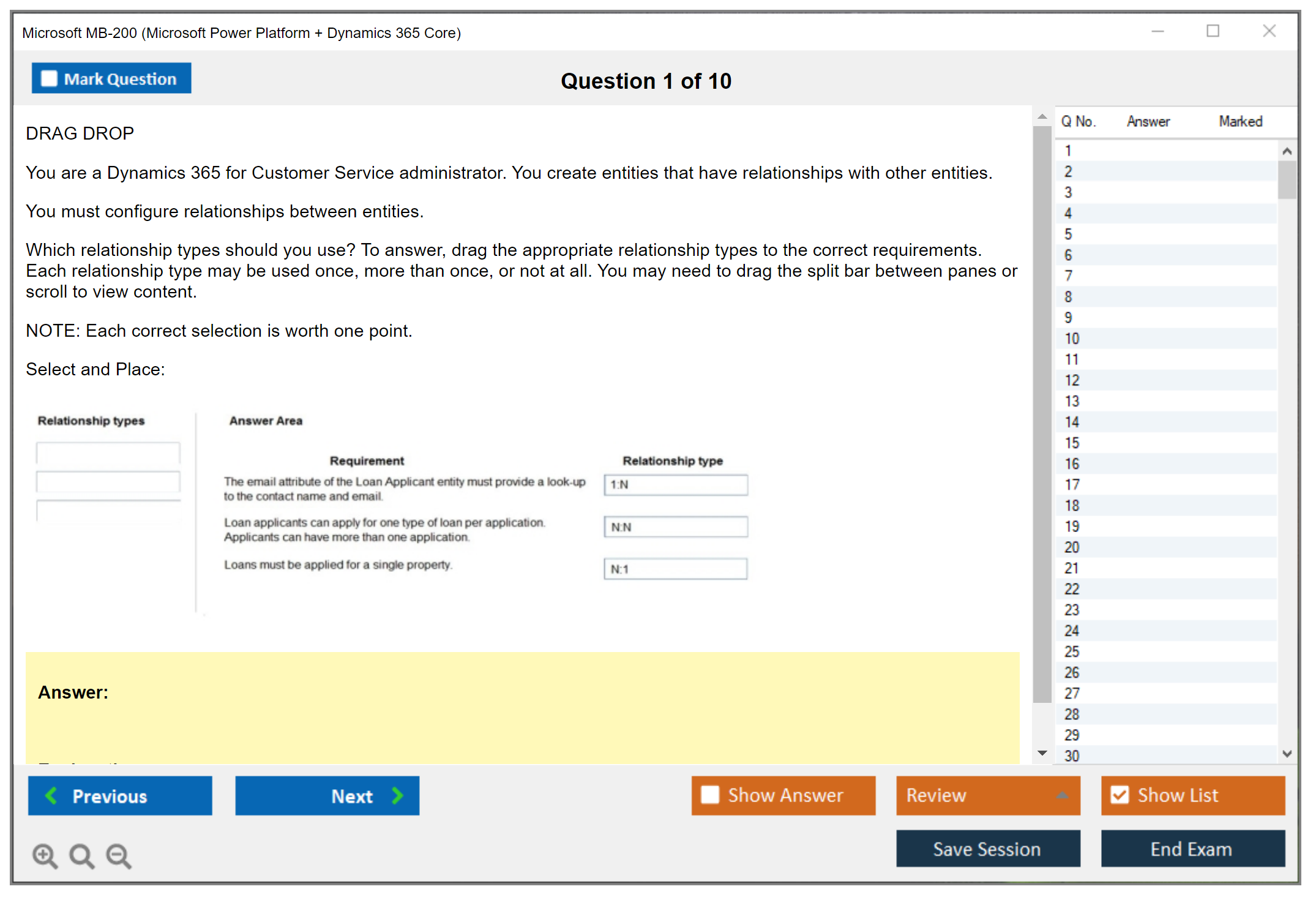 Microsoft MB-200 Microsoft Power Platform + Dynamics 365 Core Practice test exam simulator test engine exam dumps questions answers Image 1