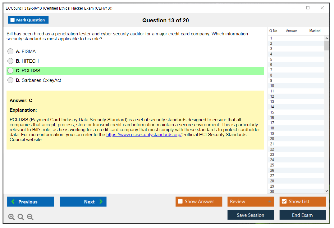 ECCouncil 312-50v13 Certified Ethical Hacker Exam (CEHv13) Practice test exam simulator test engine exam dumps questions answers Image 13