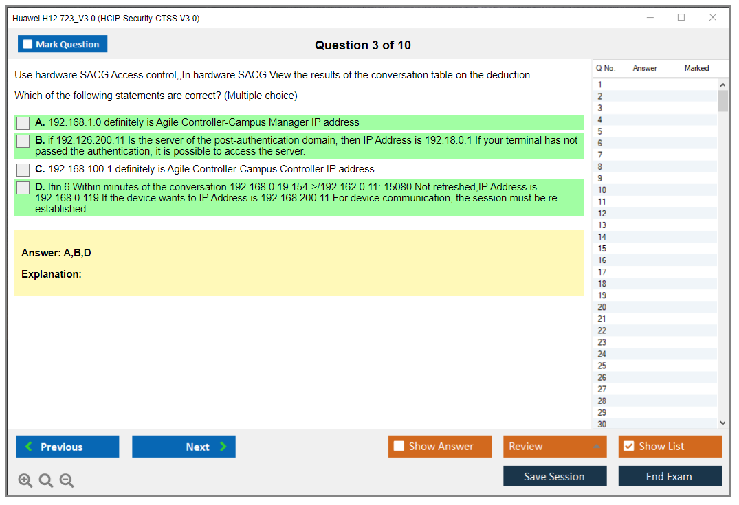 Huawei H12-723_V3.0 HCIP-Security-CTSS V3.0 Practice test exam simulator test engine exam dumps questions answers Image 3