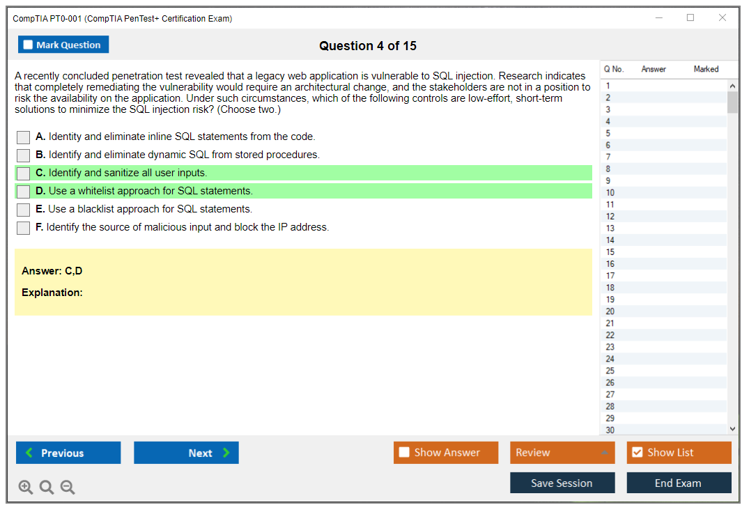 CompTIA PT0-001 CompTIA PenTest+ Certification Exam Practice test exam simulator test engine exam dumps questions answers Image 4