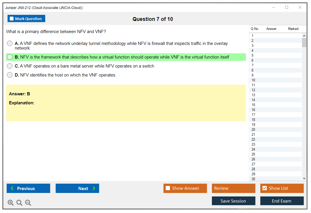Juniper JN0-212 Cloud-Associate (JNCIA-Cloud) Practice test exam simulator test engine exam dumps questions answers Image 7