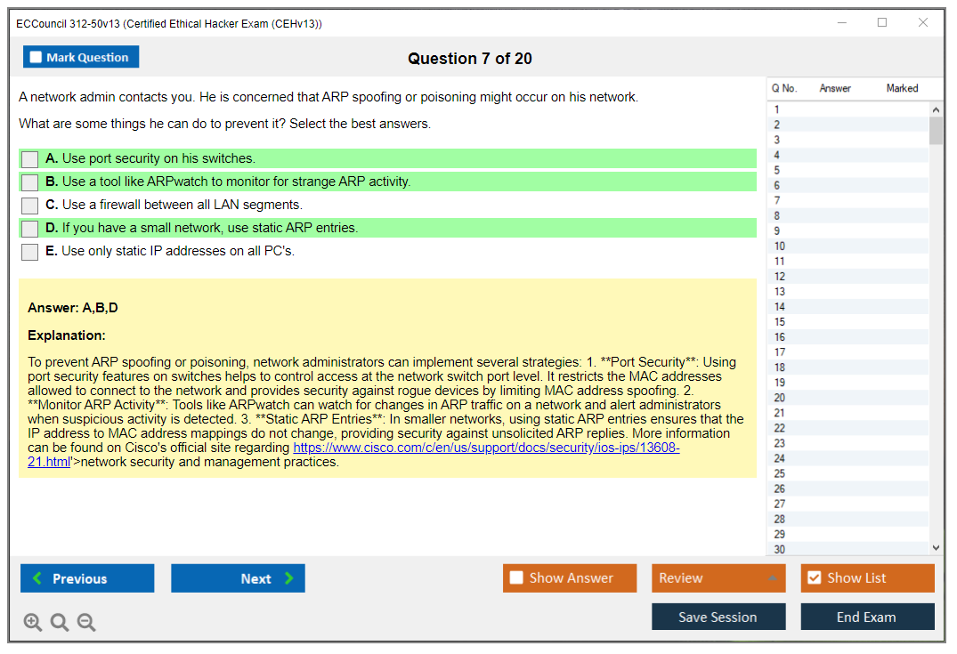ECCouncil 312-50v13 Certified Ethical Hacker Exam (CEHv13) Practice test exam simulator test engine exam dumps questions answers Image 7