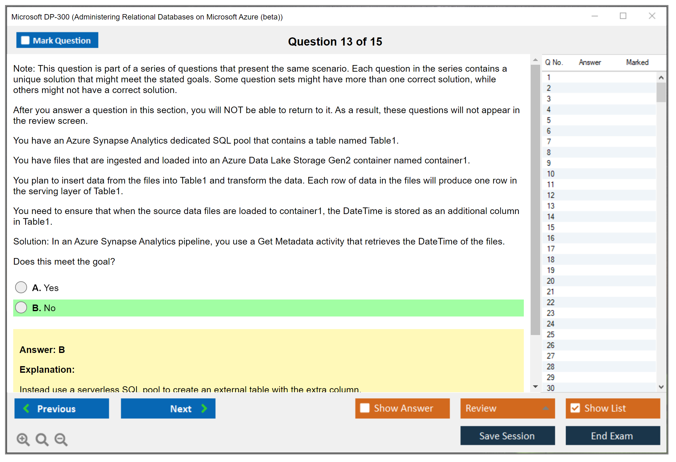 Microsoft DP-300 Administering Relational Databases on Microsoft Azure Practice test exam simulator test engine exam dumps questions answers Image 13