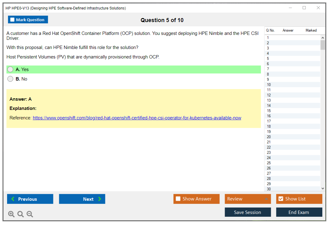 HP HPE0-V13 Designing HPE Software-Defined Infrastructure Solutions Practice test exam simulator test engine exam dumps questions answers Image 5