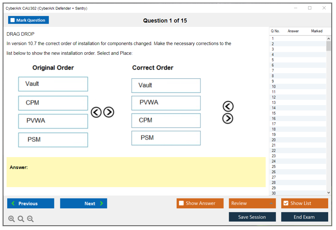 CyberArk CAU302 CyberArk Defender + Sentry Practice test exam simulator test engine exam dumps questions answers Image 1