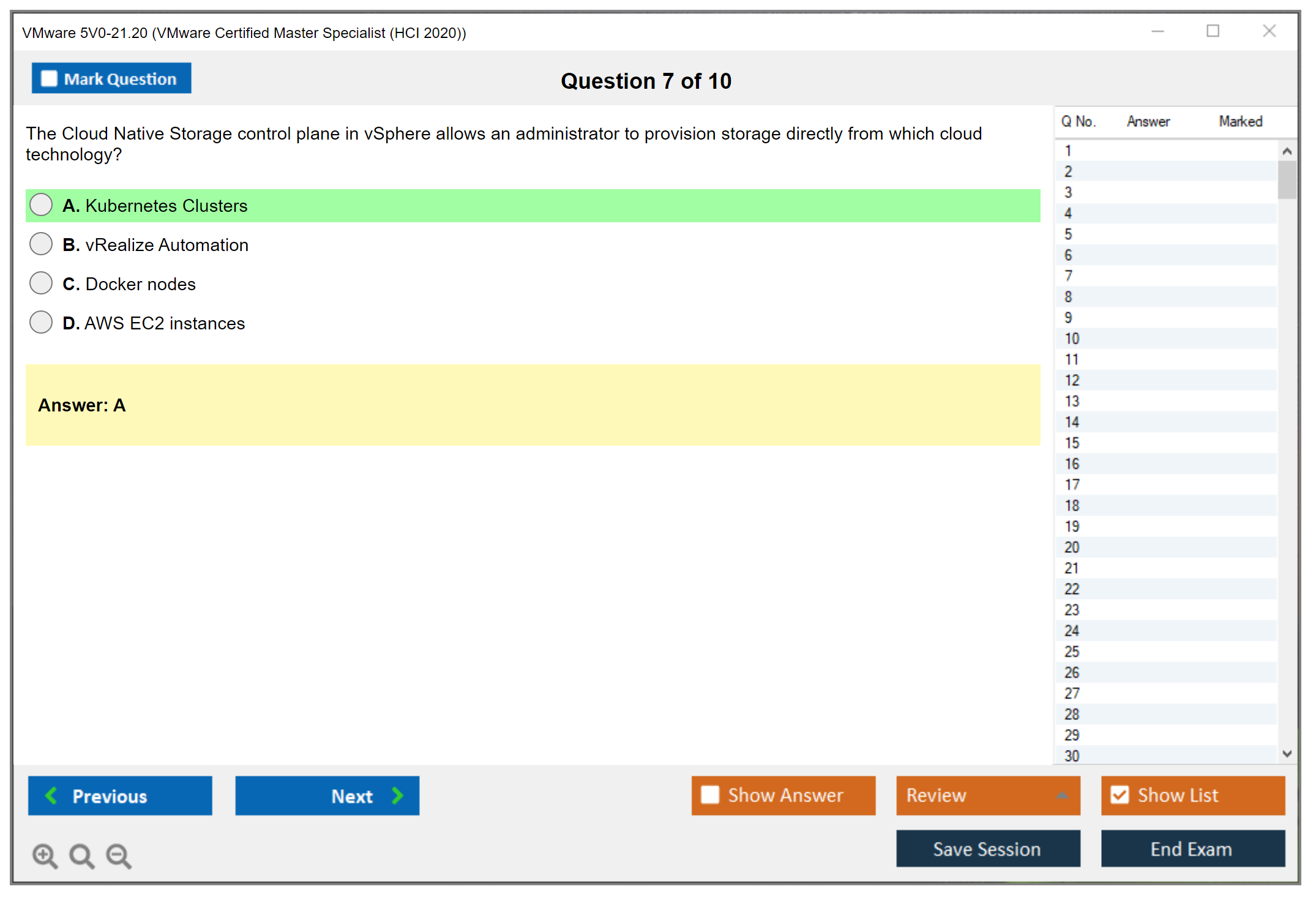 VMware 5V0-21.20 VMware Certified Master Specialist (HCI 2020) Practice test exam simulator test engine exam dumps questions answers Image 7