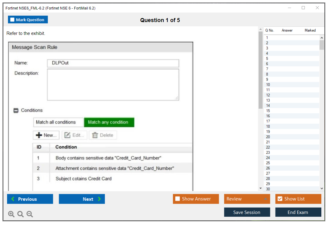 Fortinet NSE6_FML-6.2 Fortinet NSE 6 - FortiMail 6.2 Practice test exam simulator test engine exam dumps questions answers Image 1