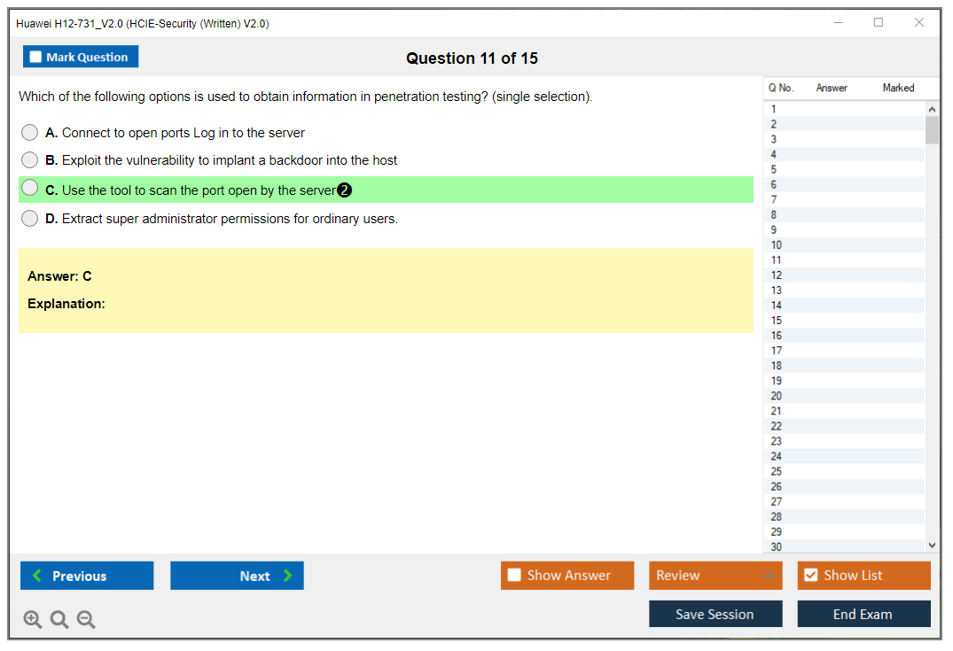 Huawei H12-731_V2.0 HCIE-Security (Written) V2.0 Practice test exam simulator test engine exam dumps questions answers Image 11