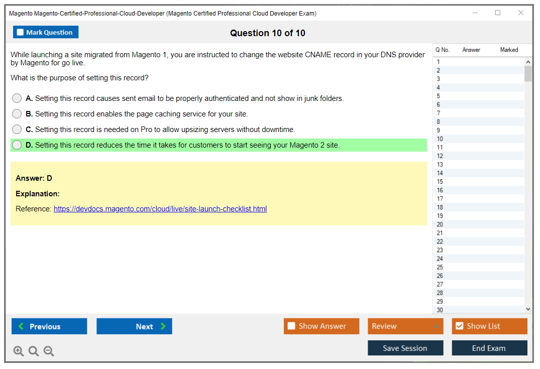 Magento Magento-Certified-Professional-Cloud-Developer Magento Certified Professional Cloud Developer Exam Practice test exam simulator test engine exam dumps questions answers Image 10