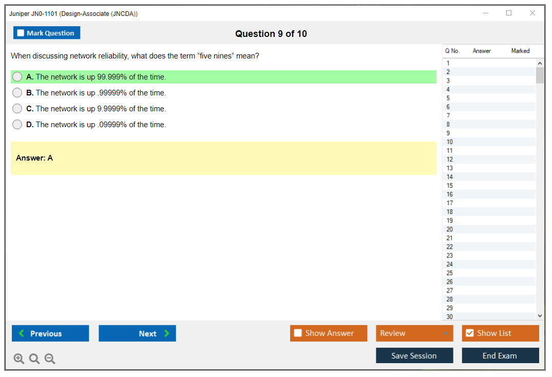 Juniper JN0-1101 Design-Associate (JNCDA) Practice test exam simulator test engine exam dumps questions answers Image 9
